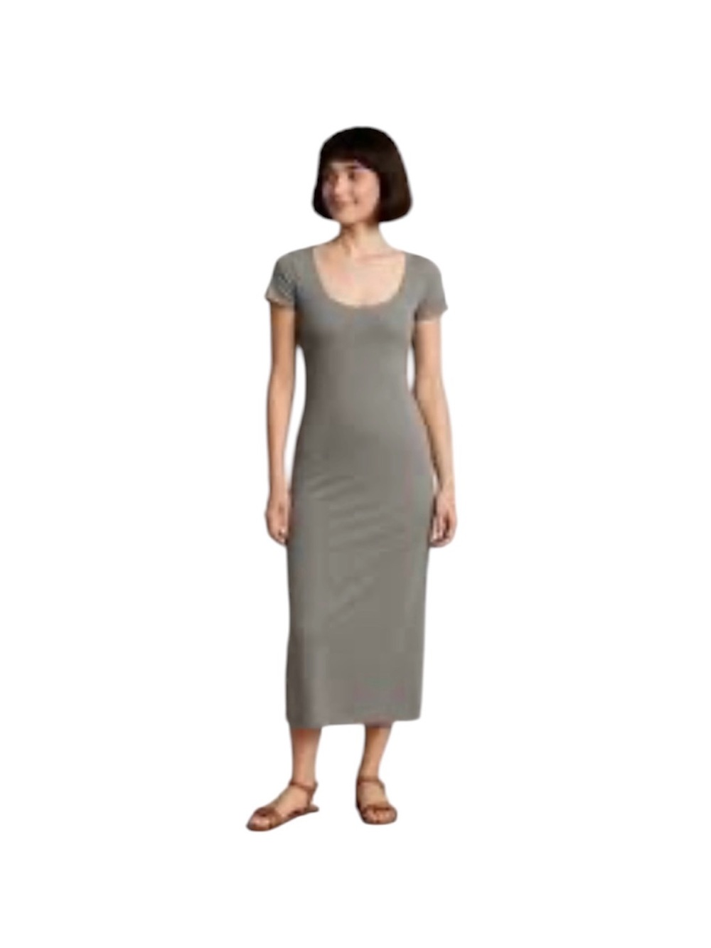 🩶See You Monday Heather Grey
Ultra Soft Bodycon Scoop Neck Midi Dress SZ M  🩶